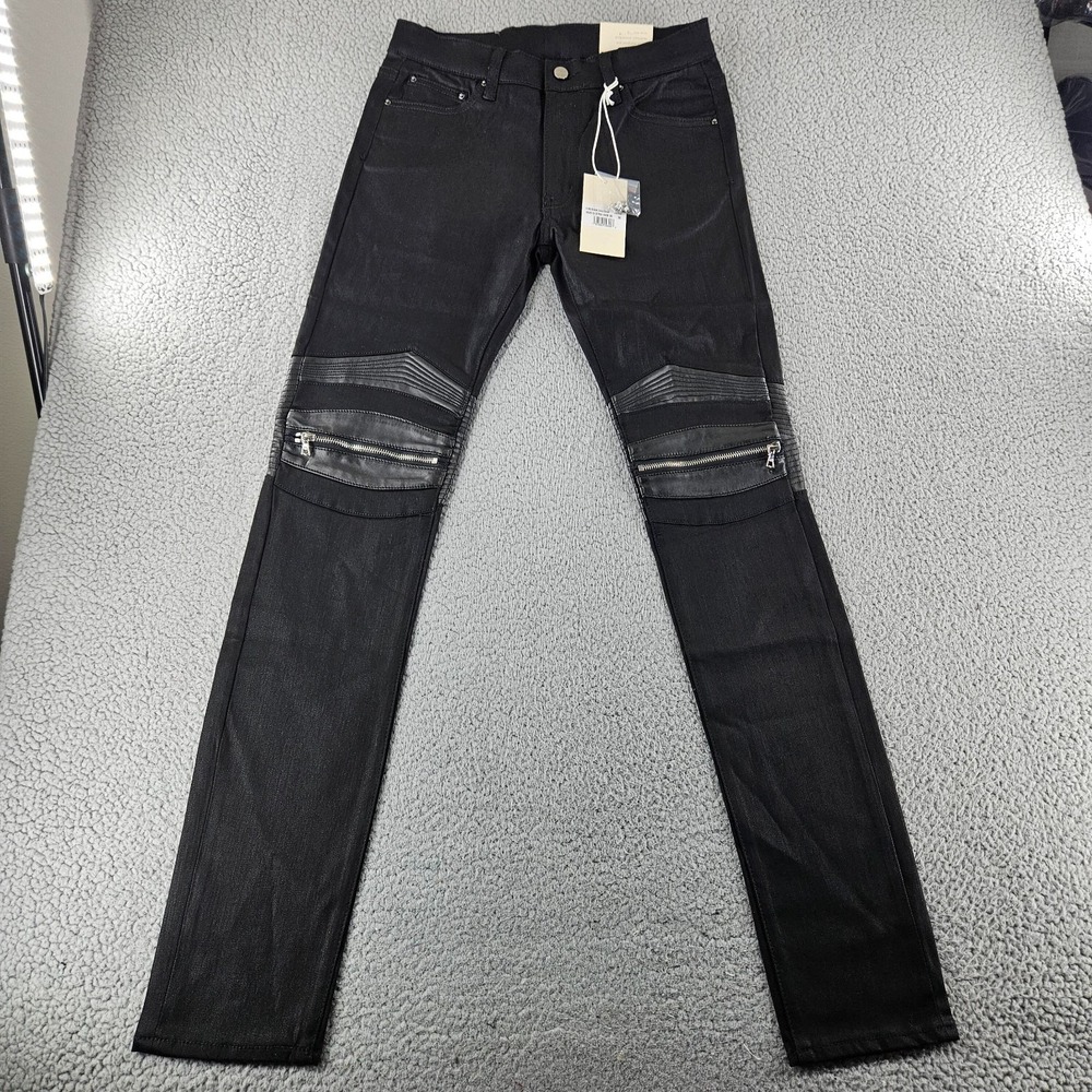 Mnml Jeans Mens 30‎ Black X186 Stretch Moto Denim Streetwear Grunge Punk Rock